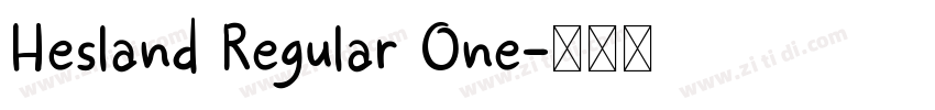 Hesland Regular One字体转换